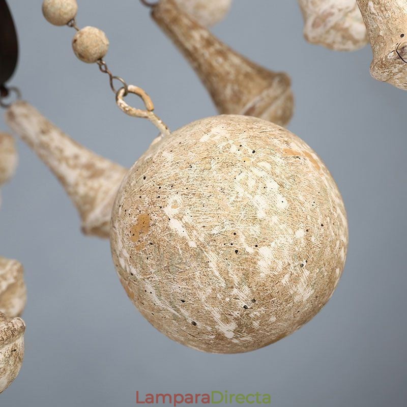 Lámpara colgante de madera de estilo retro elegante