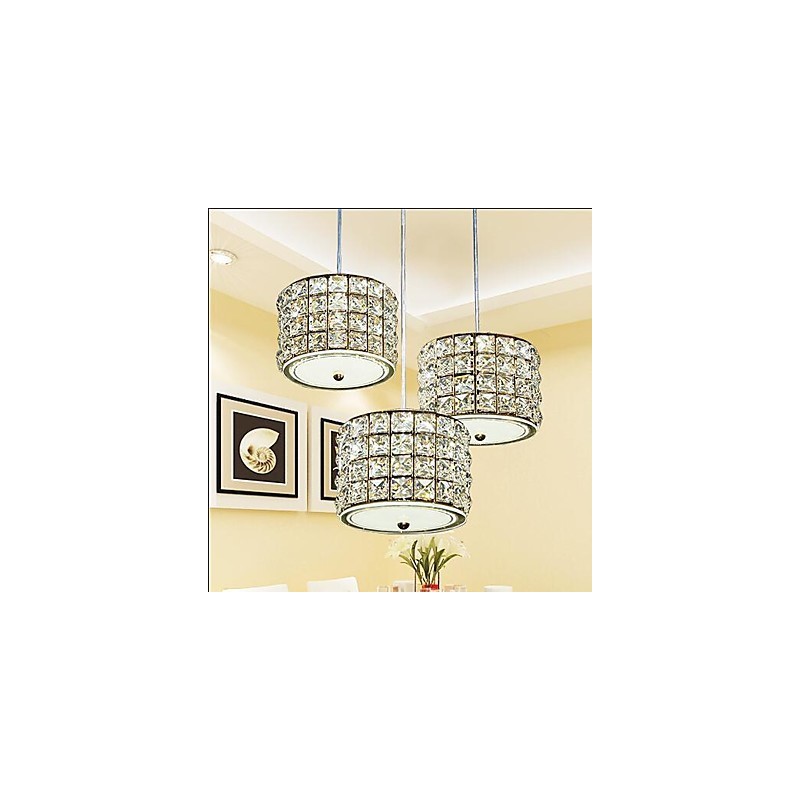 Lámpara colgante de cristal de 3 luces