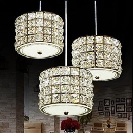 Lámpara colgante de cristal de 3 luces