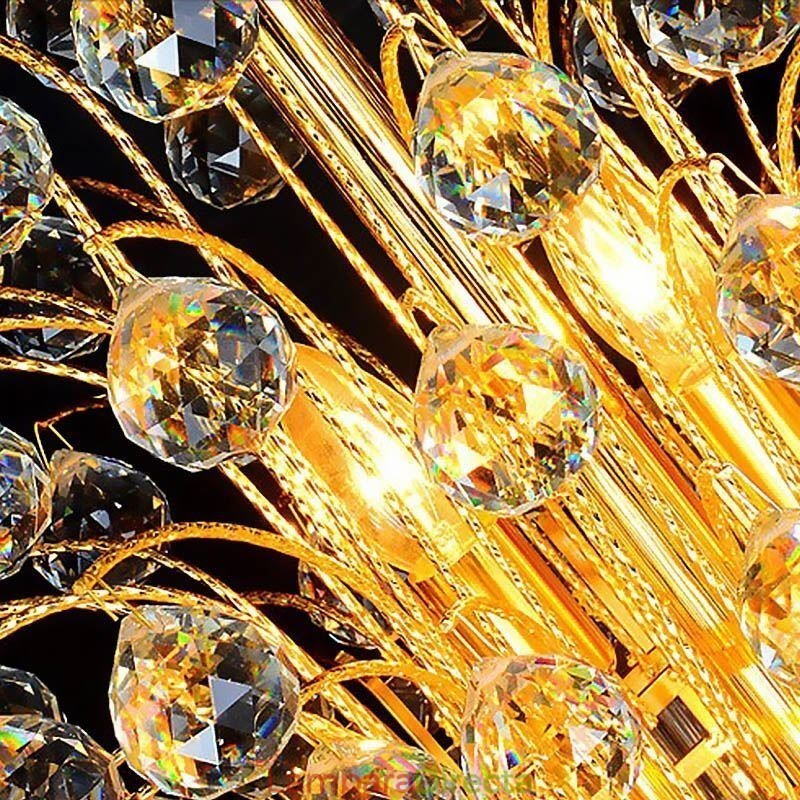 Elegante lámpara de araña de cristal estilo imperio, estilo europeo, de lujo, con colgante largo.