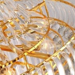 Lámpara de araña de cristal de lujo, moderna, europea, elegante, larga, colgante, escalera dúplex
