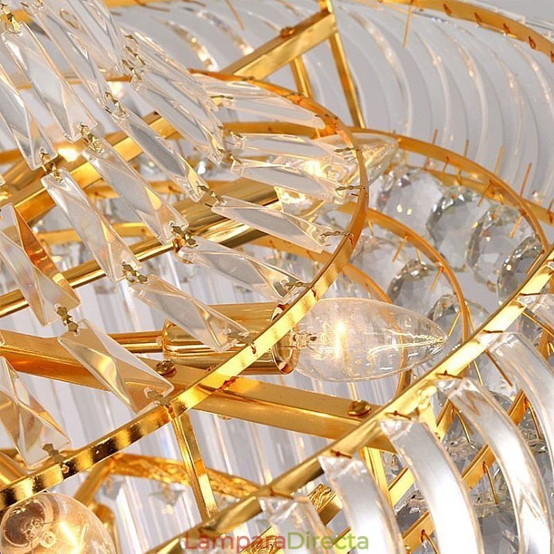 Lámpara de araña de cristal de lujo, moderna, europea, elegante, larga, colgante, escalera dúplex
