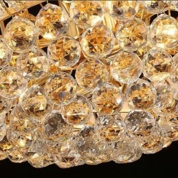Lámpara colgante contemporánea de cristal estilo imperio color dorado Lotus