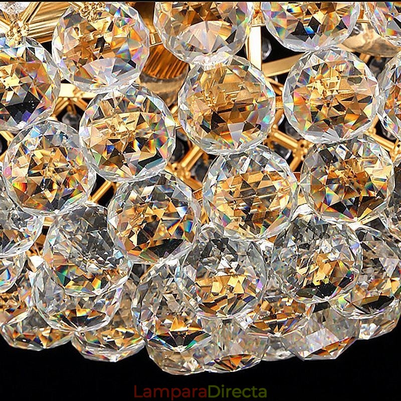 Lámpara colgante de cristal de lujo moderna y elegante