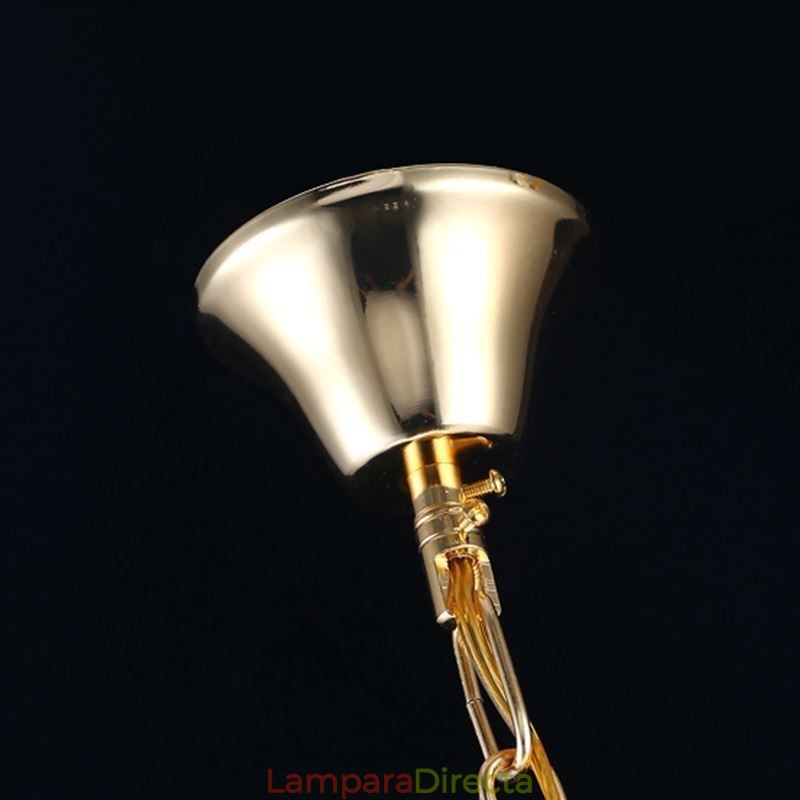 Lámpara colgante de cristal de lujo moderna y elegante