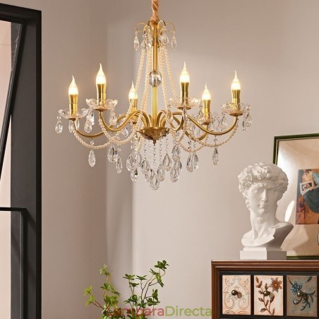 Lámpara colgante de cristal americano estilo rústico con diseño creativo de hierro. Lámpara colgante de cristal americano estilo rústico con diseño creativo de hierro.