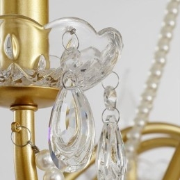 Lámpara colgante de cristal americano estilo rústico con diseño creativo de hierro.