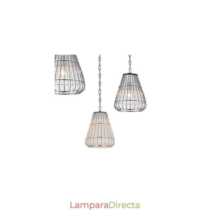 Lámpara de araña moderna contemporánea de cristal cromado