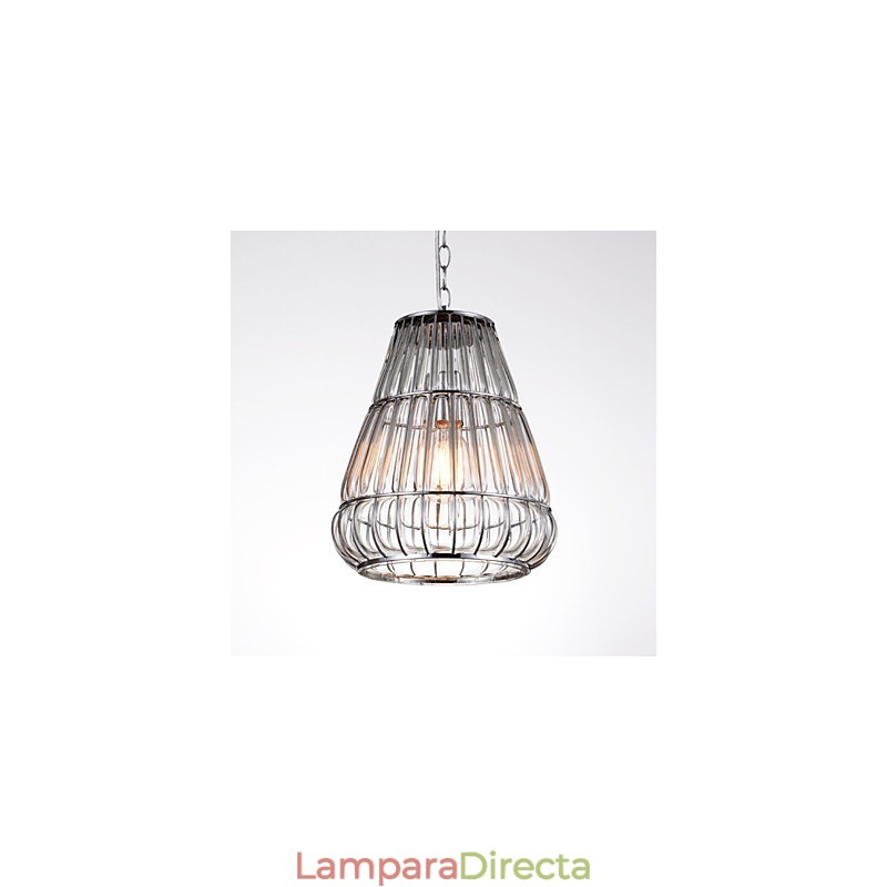 Lámpara de araña moderna contemporánea de cristal cromado