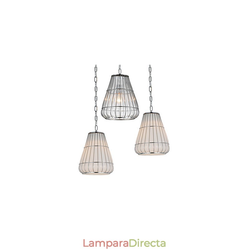 Lámpara de araña moderna contemporánea de cristal cromado