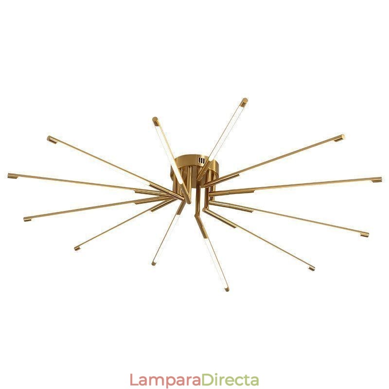 Lámpara de techo sencilla con diseño de fuegos artificiales y montaje empotrado