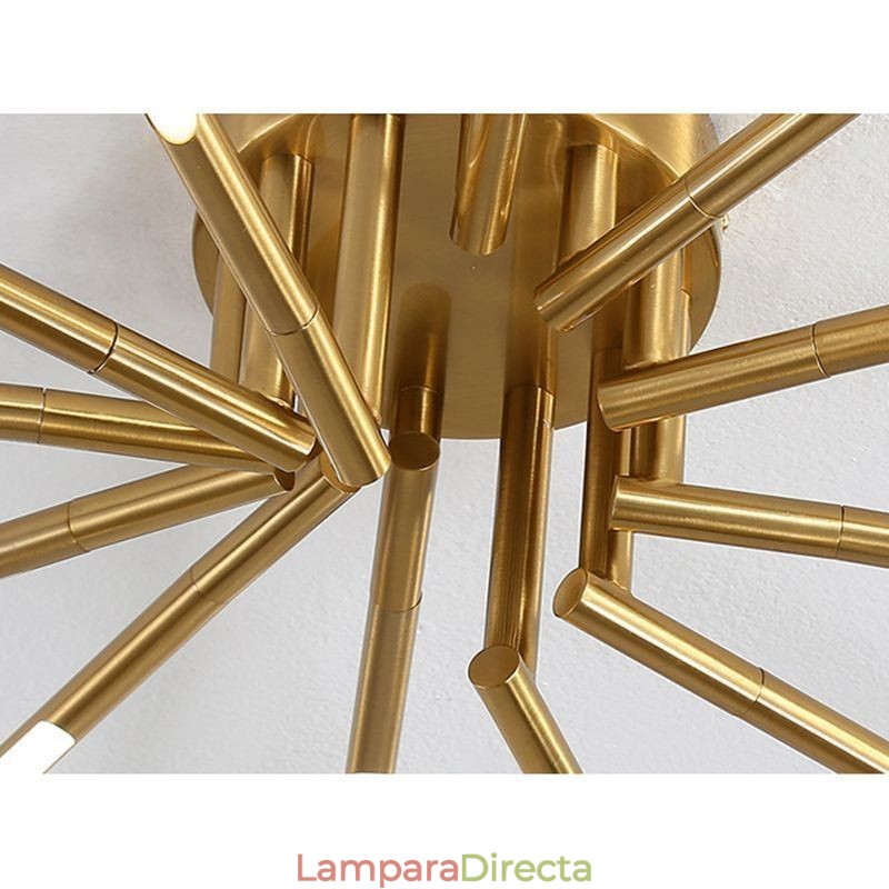 Lámpara de techo sencilla con diseño de fuegos artificiales y montaje empotrado