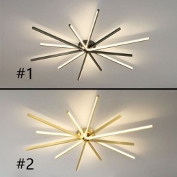 Lámpara de techo minimalista moderna con diseño de fuegos artificiales y montaje empotrado