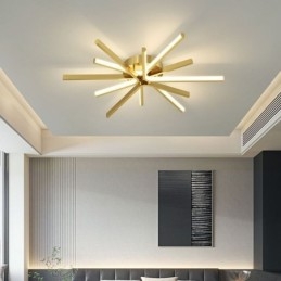 Lámpara de techo minimalista moderna con diseño de fuegos artificiales y montaje empotrado
