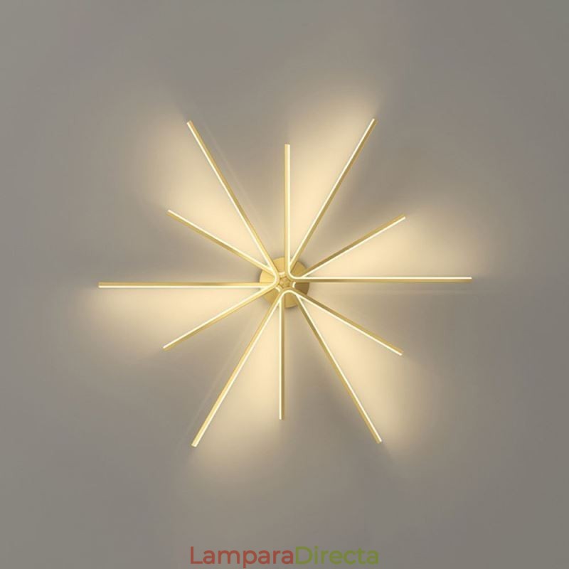 Lámpara de techo minimalista moderna con diseño de fuegos artificiales y montaje empotrado