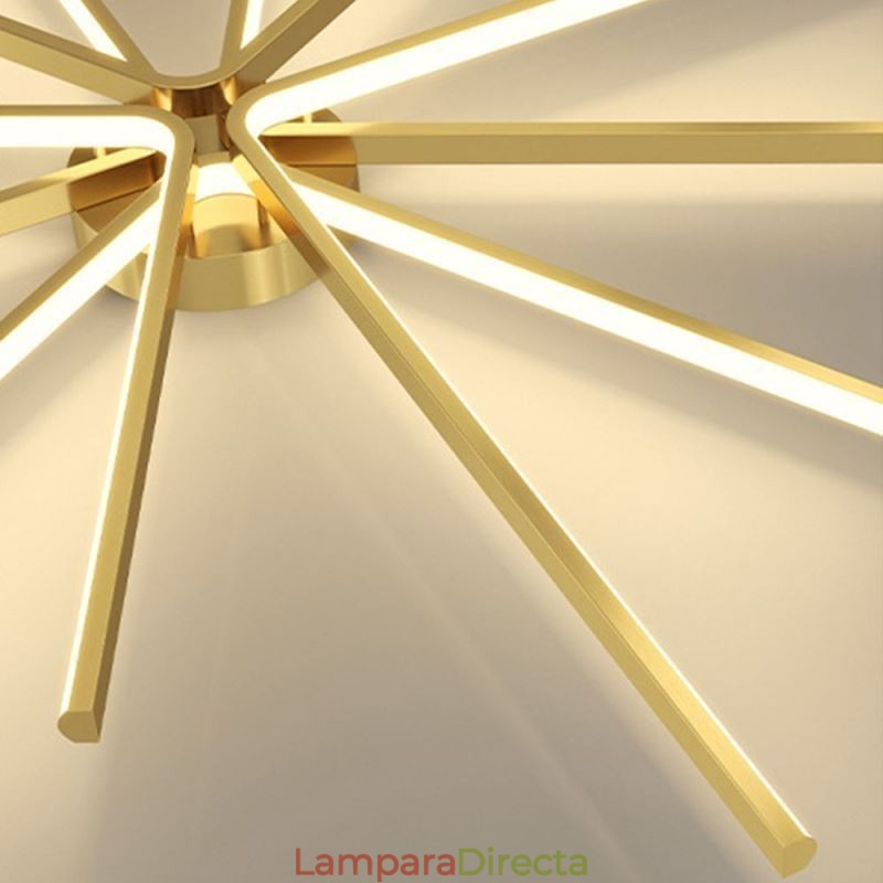 Lámpara de techo minimalista moderna con diseño de fuegos artificiales y montaje empotrado