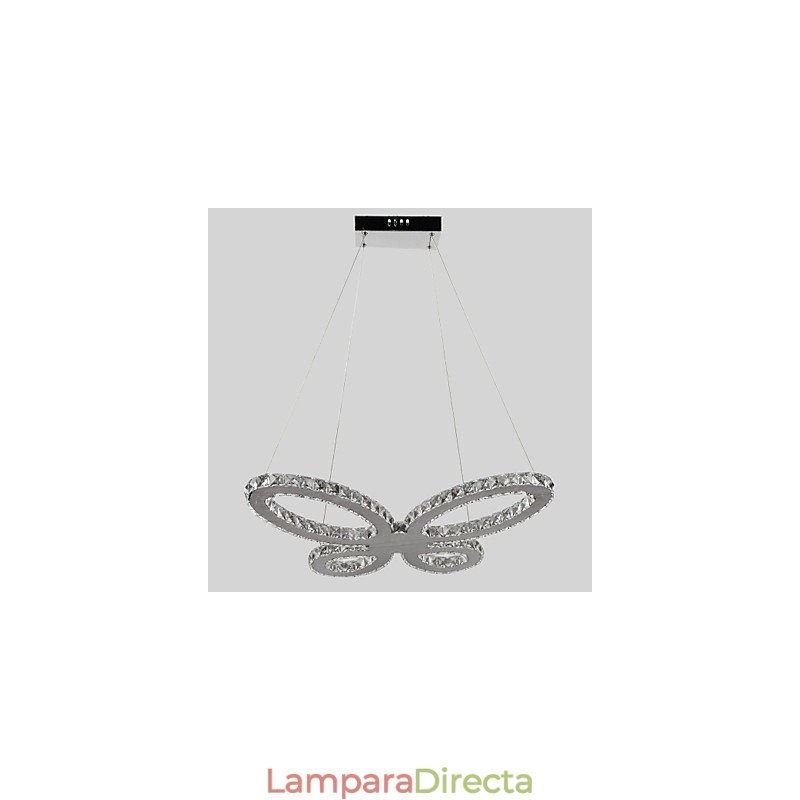 Lámpara de araña moderna contemporánea de metal cromado