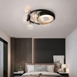 Lámpara de techo de cristal decorativa minimalista moderna con montaje empotrado