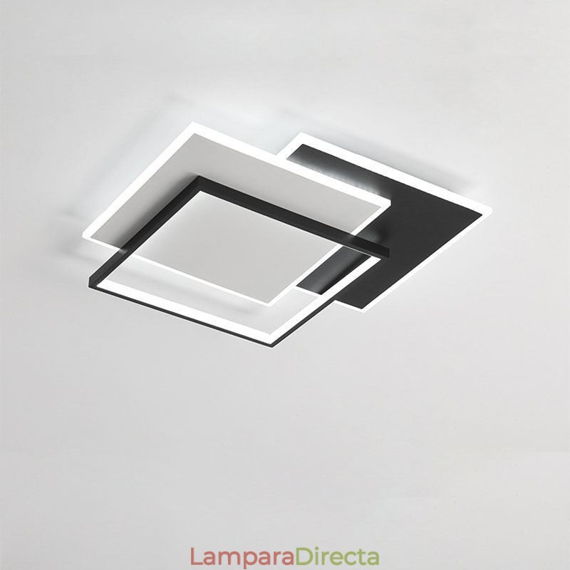 Lámpara de techo cuadrada de acrílico minimalista empotrada de 40 x 50 cm