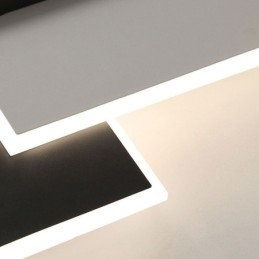 Lámpara de techo cuadrada de acrílico minimalista empotrada de 40 x 50 cm