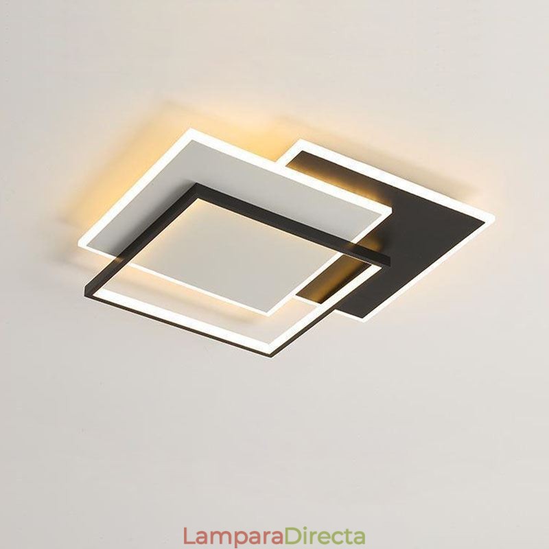 Lámpara de techo cuadrada de acrílico minimalista empotrada de 40 x 50 cm