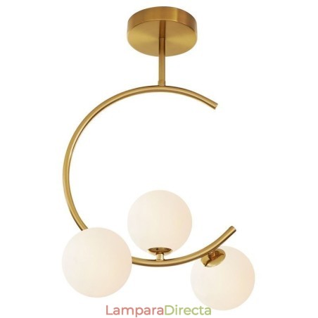 Lámpara de techo empotrada moderna y sencilla de tres luces, de cristal blanco lechoso, G9, 5 W Lámpara de techo empotrada moderna y sencilla de tres luces, de cristal blanco lechoso, G9, 5 W
