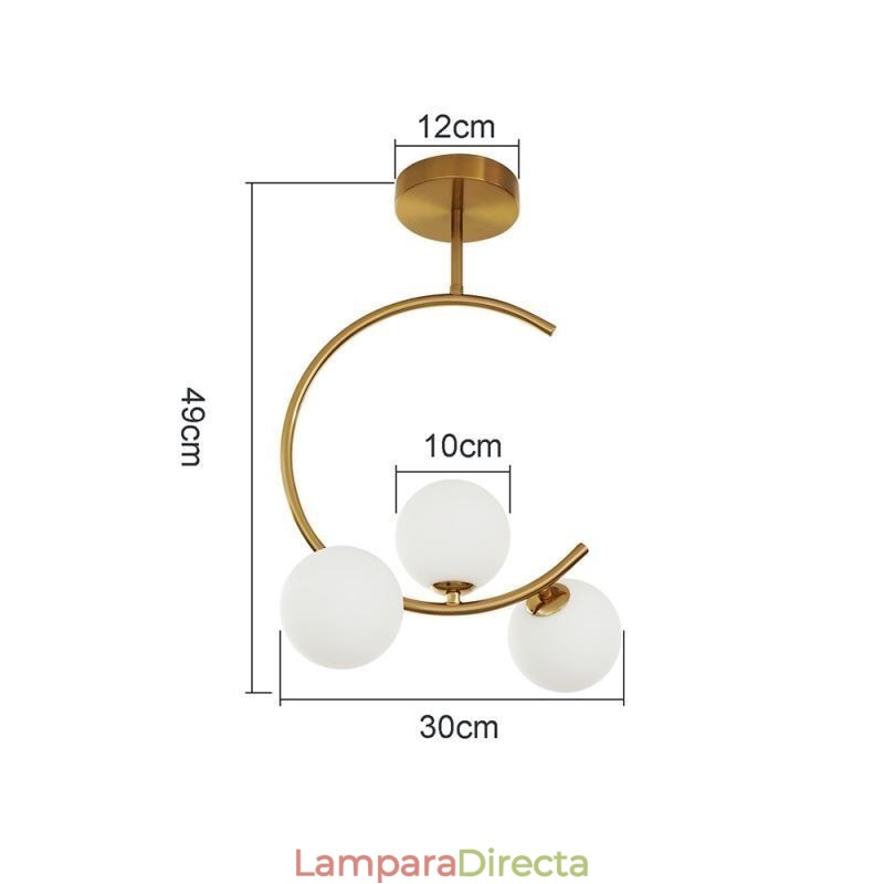 Lámpara de techo empotrada moderna y sencilla de tres luces, de cristal blanco lechoso, G9, 5 W