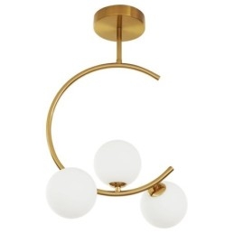 Lámpara de techo empotrada moderna y sencilla de tres luces, de cristal blanco lechoso, G9, 5 W