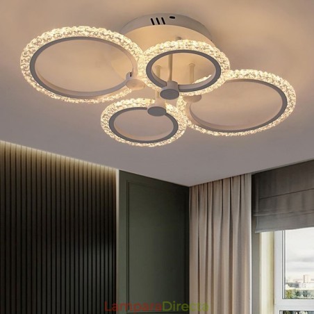 Lámpara de techo empotrada de acrílico circular minimalista moderna con flores Lámpara de techo empotrada de acrílico circular minimalista moderna con flores