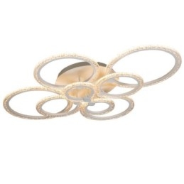 Lámpara de techo empotrada de acrílico circular minimalista moderna con flores