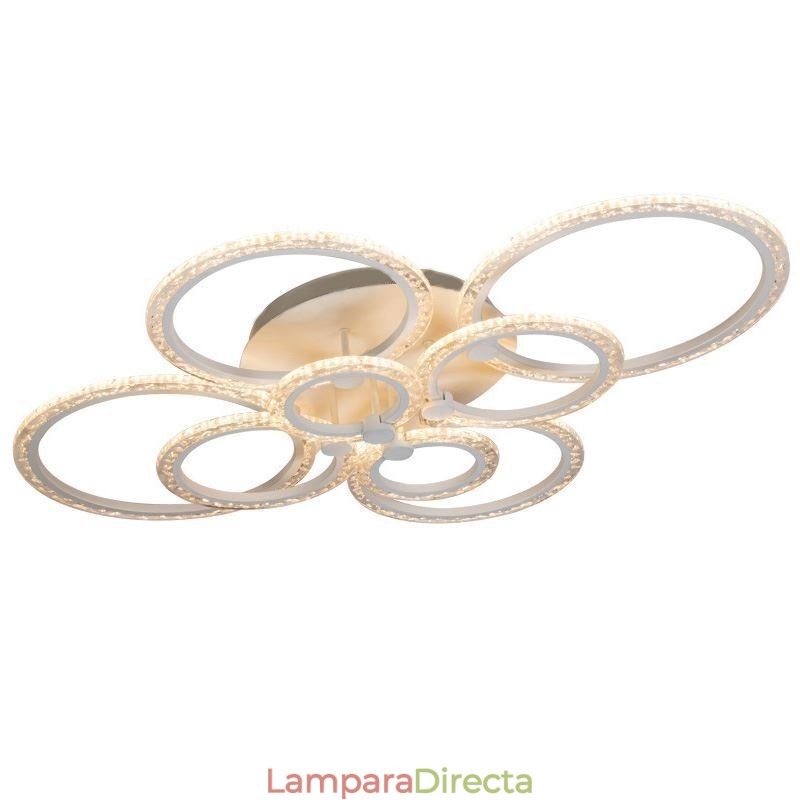 Lámpara de techo empotrada de acrílico circular minimalista moderna con flores
