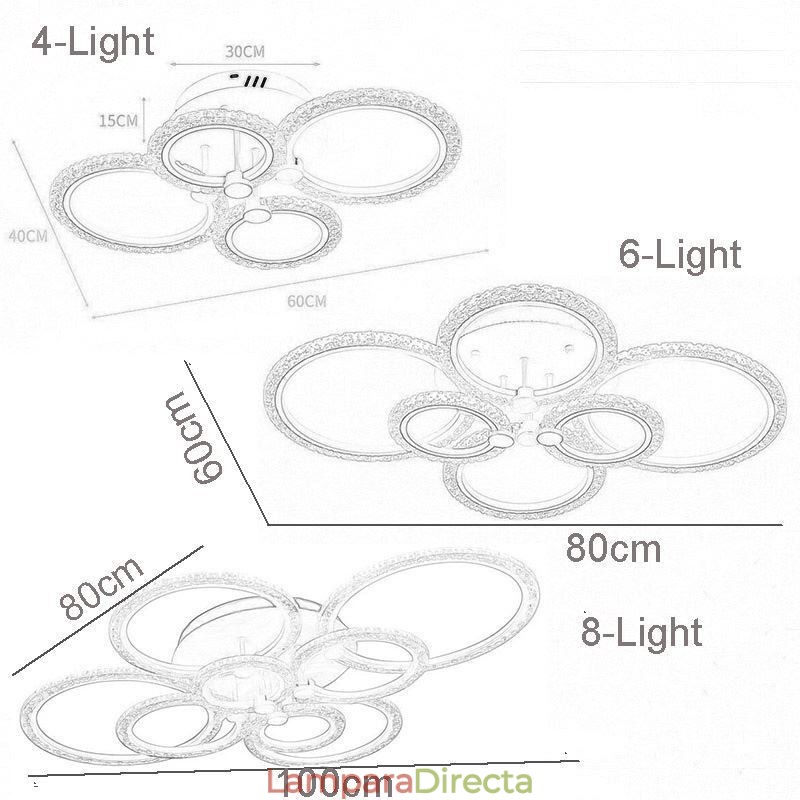 Lámpara de techo empotrada de acrílico circular minimalista moderna con flores