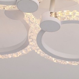 Lámpara de techo empotrada de acrílico circular minimalista moderna con flores