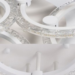 Lámpara de techo empotrada de acrílico circular minimalista moderna con flores