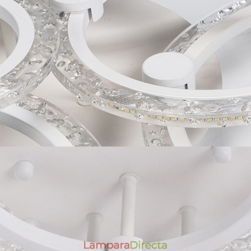 Lámpara de techo empotrada de acrílico circular minimalista moderna con flores