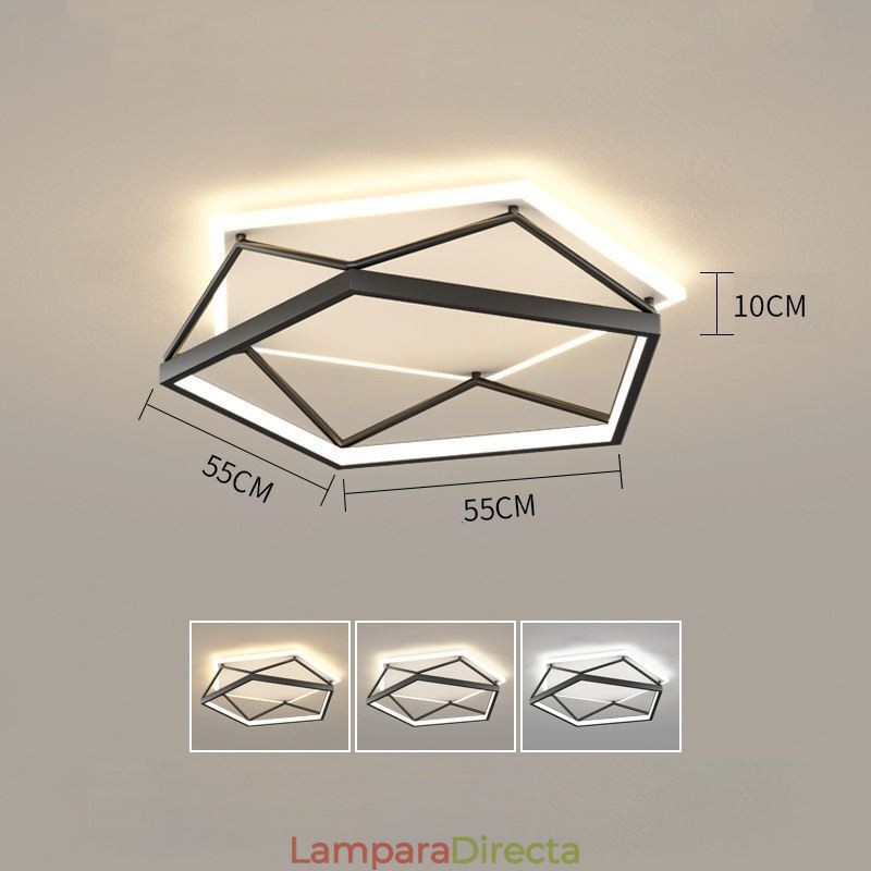 Lámpara de techo tridimensional hueca empotrada de 55 cm