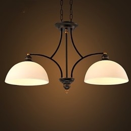 Lámparas de techo minimalistas retro Lámparas de techo de cristal de estilo europeo Lámpara