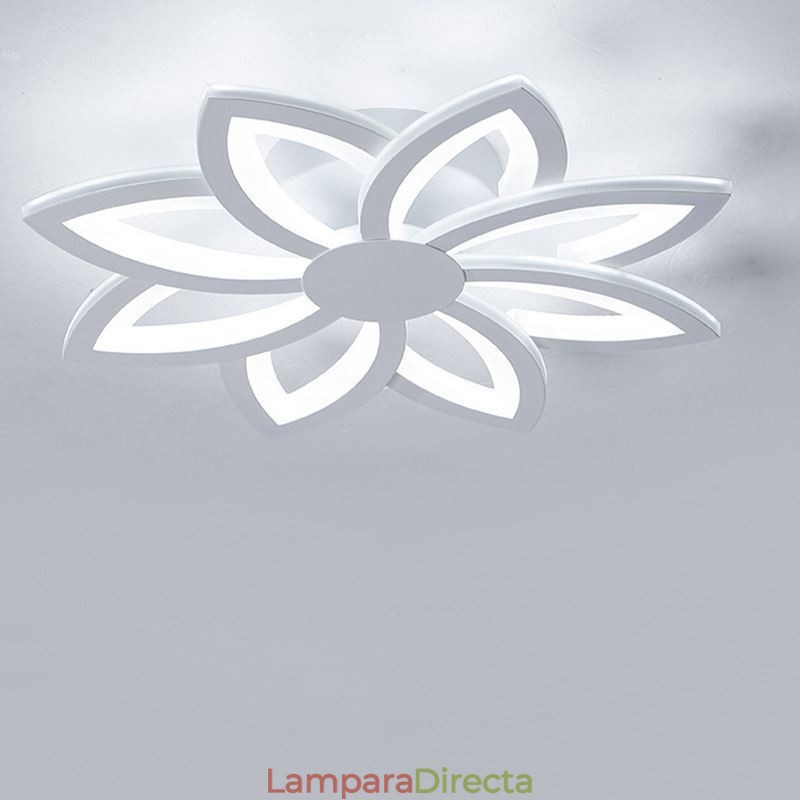 Lámpara de techo empotrada con llamativa flor acrílica de 55 cm
