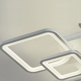 Lámpara de techo cuadrada de acrílico blanco empotrada de 5 luces y 8 luces