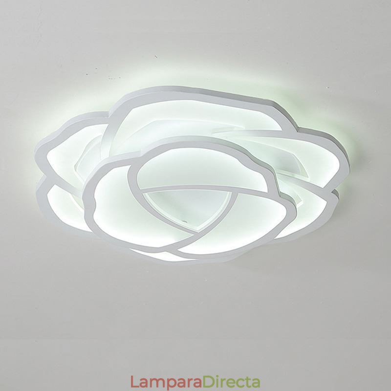 Lámpara de techo empotrada moderna de acrílico con forma de rosa, 52 cm