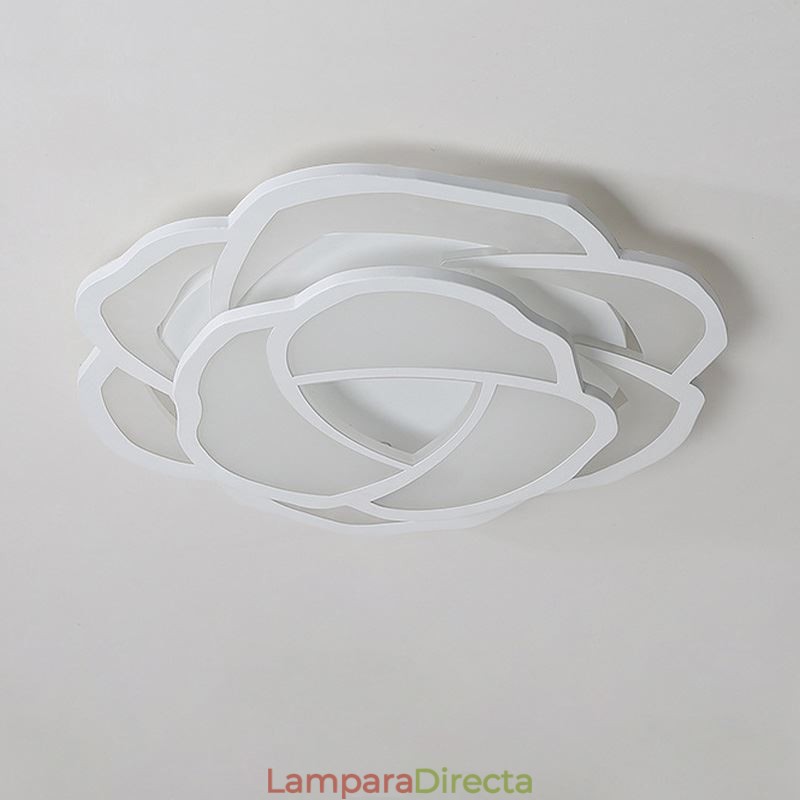 Lámpara de techo empotrada moderna de acrílico con forma de rosa, 52 cm