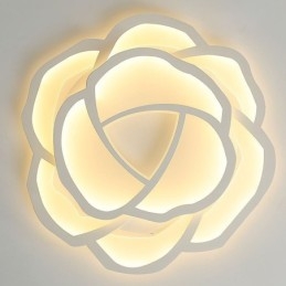 Lámpara de techo empotrada moderna de acrílico con forma de rosa, 52 cm