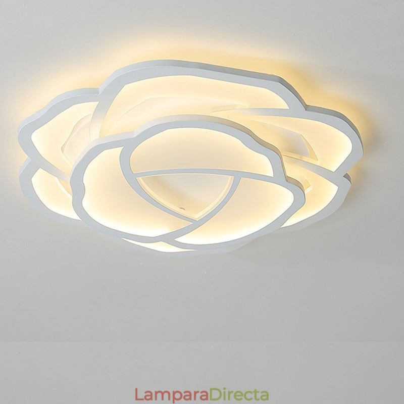 Lámpara de techo empotrada moderna de acrílico con forma de rosa, 52 cm