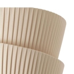 Lámpara de techo empotrada Wabi Sabi estilo francés crema con pantalla de tela de doble capa