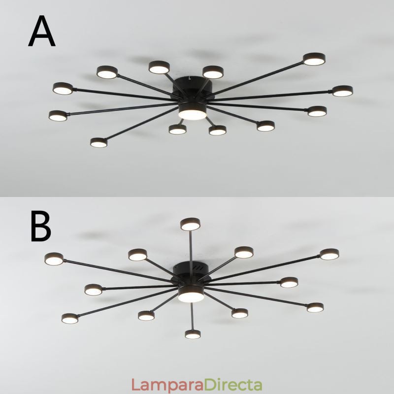 Lámpara de techo minimalista moderna empotrada con pantalla acrílica