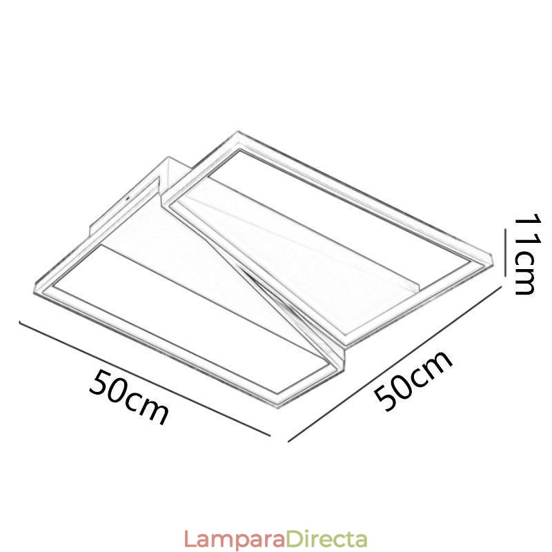 Lámpara de techo trapezoidal de mosaico minimalista empotrada