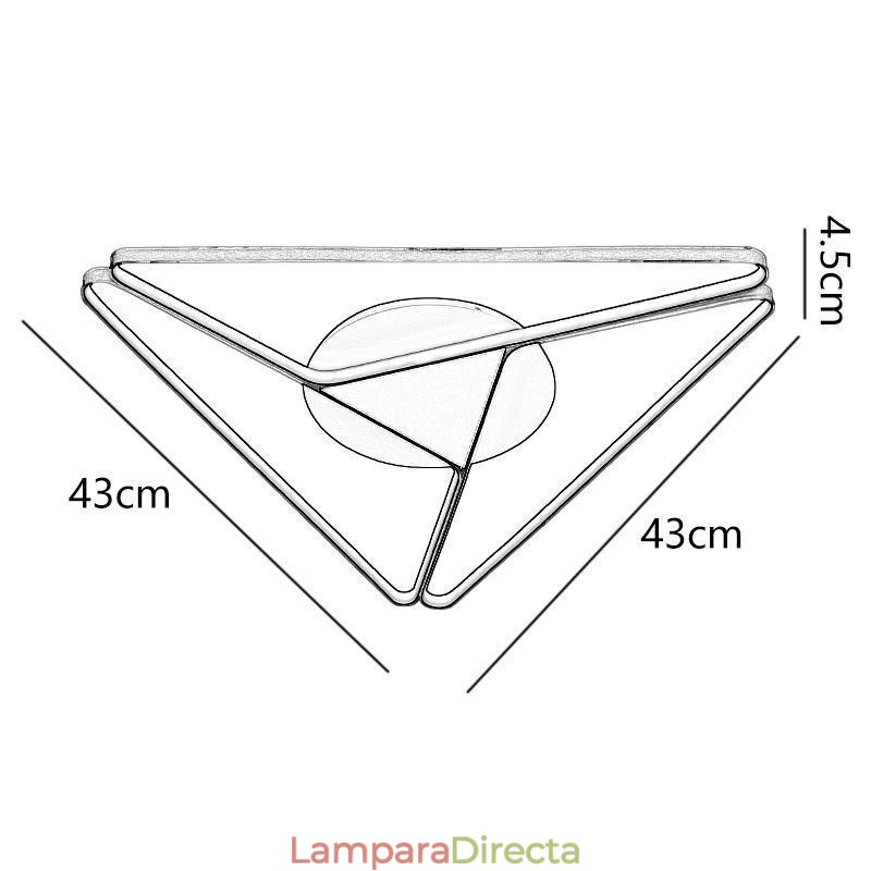 Lámpara de techo triangular minimalista empotrada