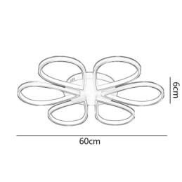 Lámpara de techo minimalista con diseño de trébol empotrada