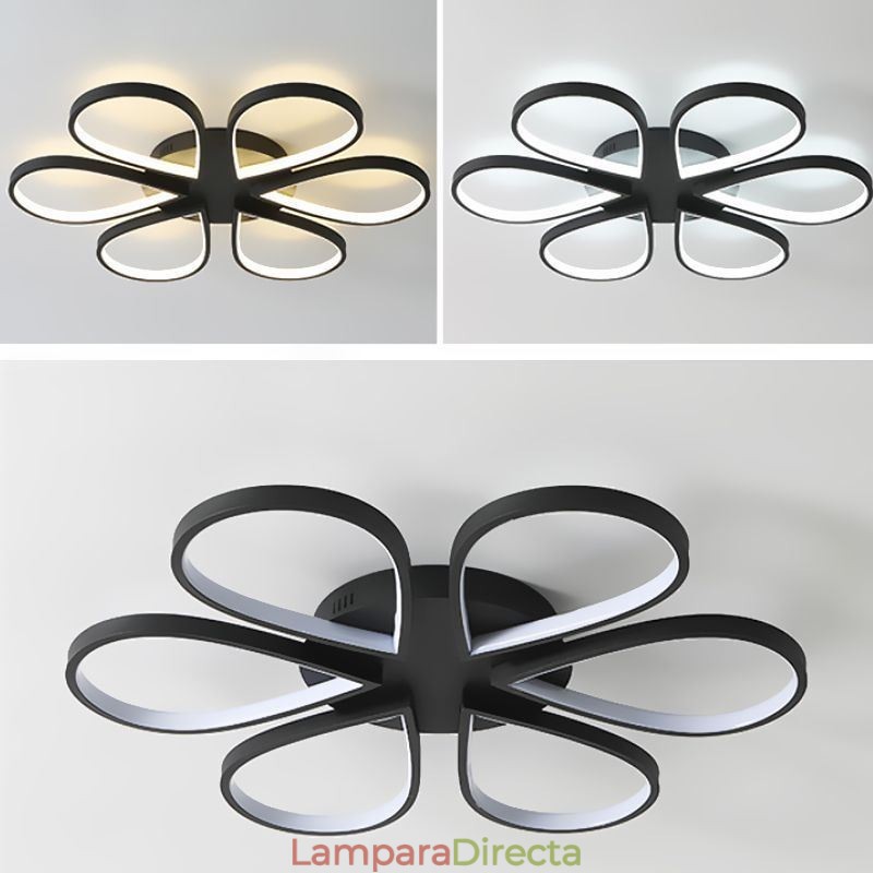 Lámpara de techo minimalista con diseño de trébol empotrada