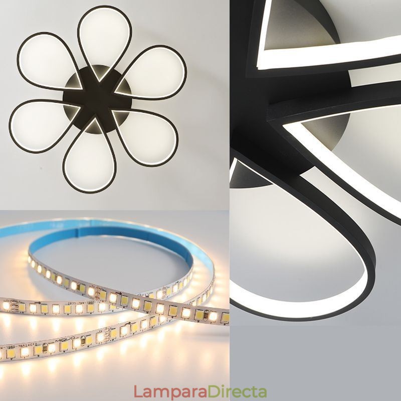 Lámpara de techo minimalista con diseño de trébol empotrada